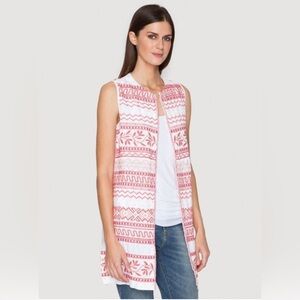 Johnny Was Dahlla Slim Linen Vest Size Medium